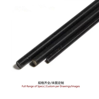 Black Threaded Rod Grade 8.8 DIN975 Full Thread Carbon Steel M6-M30 High Tensile for Construction Yunnan Wholesale Supply
