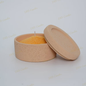 ขวดเทียนเปล่ารูปทรงกลมหรูหราสำหรับน้ำหอมซีเมนต์กลิ่นหอมสำหรับงานปาร์ตี้วันเกิดและคริสต์มาส - Product Image 4