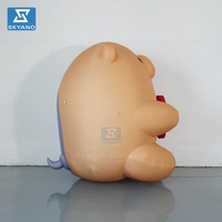 Personnalisation gonflable de mascotte de dessin animé de cochon de publicité gonflable de cochon de nez tordu