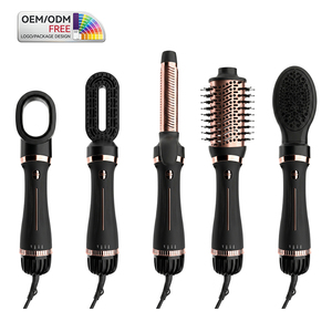 <span class=keywords><strong>Brosse</strong></span> à air chaud 5 en 1, sèche-<span class=keywords><strong>cheveux</strong></span>, fer à boucler, lisseur, peigne, styler multifonctionnel pour tous types de <span class=keywords><strong>cheveux</strong></span> - Product Image 1