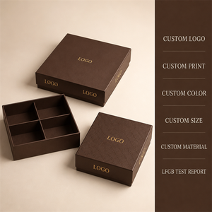 Caja de Embalaje de Chocolate Personalizada Premium con Impresión de Logotipo, Caja de Regalo Rígida con Múltiples Compartimentos para Confitería y Regalos de Lujo - Product Image 1