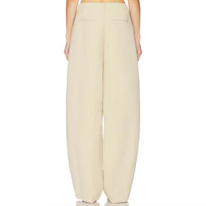 Pantalon de costume formel plissé pour femme, coupe droite, respirant, effet froissé, été, luxe léger, drapé - Product Image 3
