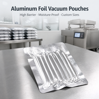Sacs en aluminium scellés sous vide pour l'emballage de la viande et des aliments, taille personnalisée, vente en gros