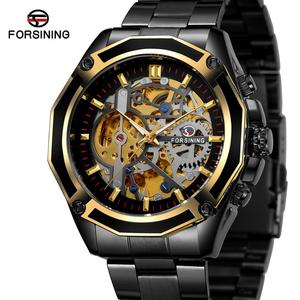 <span class=keywords><strong>Orologi</strong></span> da <span class=keywords><strong>uomo</strong></span> automatici scheletrati neri <span class=keywords><strong>alla</strong></span> <span class=keywords><strong>moda</strong></span> ed eleganti, in acciaio inossidabile, con allarme, analogici, stile Shanghai, dalla fabbrica di Guangzhou - Product Image 2