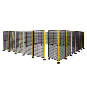 Akemi Workshop Isolation <b>Netting</b> 60x60 Mesh Cold-Rolled Steel Powder Coated Yellow Black Safety <b>Fence</b> Guard Shield - Product Image 1