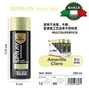 Spray Pintura Amarillo Claro 200Ml Multisuperficie Brillante - Product Image 3