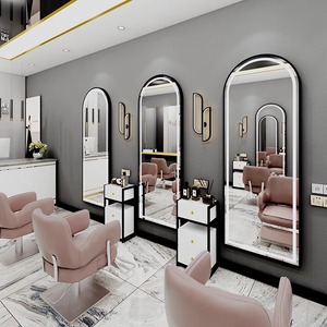 Modern <b>LED</b> Hair Salon <b>Mirror</b> Wall Mounted Lighted Styling <b>Mirror</b> for Barber Shop Beauty Salon - Product Image 3