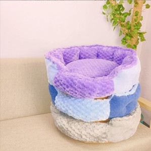 <span class=keywords><strong>Macaron</strong></span> Stil Haustier bett warmes Hunden est Winter Baumwolle Katzen Hunde bett - Product Image 2