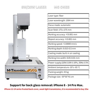 [Precio Especial] Máquina de Marcado Láser M-Triangel de 20W/8W para Remover la Cubierta Trasera de Vidrio de iPhone Serie X-14 - Product Image 2