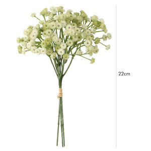 E-L006 Décoration de mariage Gypsophila Paniculata Fleurs artificielles en plastique blanc Bouquet de souffle de bébé - Product Image 4