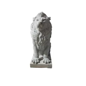 Lớn sư tử bức tượng động vật khuôn mẫu cho vườn điêu khắc con số bê tông tiêm sợi thủy tinh hổ đúc động vật