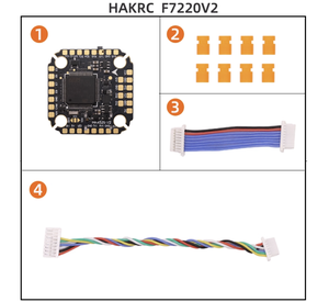Contrôleur de <span class=keywords><strong>vol</strong></span> HAKRC F722 Mini V2 Stack 65A BLHeli_32 4in1 ESC 20x20mm 2-6S avec baromètre, compatible DJI O3 pour drone de course FPV - Product Image 5