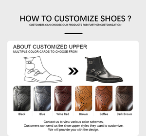 Personnalisé Hommes de Cheville Bottes Offre Spéciale En Cuir Oxford Bottes pour hommes En Cuir de haute Qualité Cheville Formelle Robe En Cuir Bottes Pour Hommes - Product Image 5