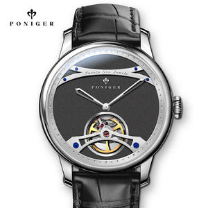 นาฬิกาข้อมือผู้ชาย Poniger Luxury Business รุ่น P8.19 Seagull เครื่องจักรกล ขนาด 42 มม. กระจกแซฟไฟร์ กันน้ำ สายสแตนเลสและหนัง - Product Image 2