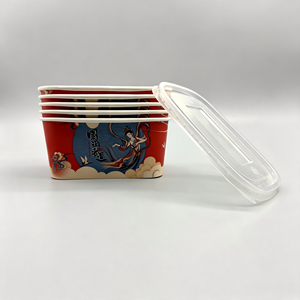 Disposable PE Laminated <b>Paper</b> <b>Bowl</b> Oil Proof Custom Logo Print Bulk Order Free Sample for Food Takeaway Packaging - Product Image 2
