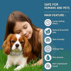 <span class=keywords><strong>Collare</strong></span> per la prevenzione delle pulci e delle zecche consigliato dal veterinario morbido e stile semplice per cani di età superiore a 18 libbre - Product Image 2