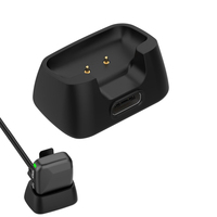Dok Pengisian Daya Hitam dengan Dok Pengisian Daya Magnetik untuk DJI Mic Mini Transmitter untuk Catu Daya Mikrofon Nirkabel