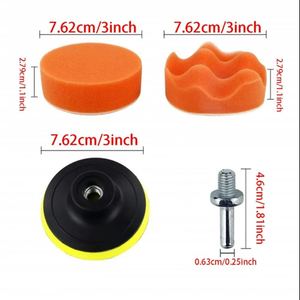 Kit de tampons de polissage en mousse <span class=keywords><strong>pour</strong></span> <span class=keywords><strong>perceuse</strong></span> de 3 pouces, 11 pièces, tampons de polissage en mousse <span class=keywords><strong>pour</strong></span> voiture, accessoire de polisseuse <span class=keywords><strong>pour</strong></span> <span class=keywords><strong>perceuse</strong></span>, ensemble de polissage - Product Image 2