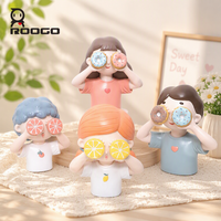 Figurine en résine de 7 pouces, personnage de dessin animé Donut Sucré, statue de couple mignonne, décoration adorable pour la maison et le bureau, cadeau de collection pastel