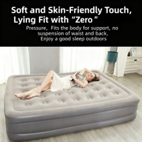 Matelas gonflable OEM avec pompe électrique intégrée, style moderne, matériau en PVC floqué, adapté à deux personnes