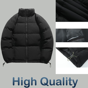 Chaqueta de Invierno Casual para Hombre, de Alta Calidad, con Cuello Alto y Cierre, Gruesa y Cálida, para Exteriores, Tallas Grandes, Personalizable y de Moda - Product Image 6