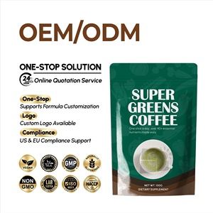 SUNI OEM/ODM, Fórmula Personalizada de Marca Privada, Suplemento de Café en Polvo <span class=keywords><strong>Super</strong></span> Greens 100% Soluble en Agua para la Inmunidad Diaria - Product Image 1