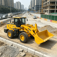 Pasokan Langsung Pabrik SHANBO LW30 9.7Ton 92KW 4WD Articulated Loader Pompa Kawasaki Reklamasi Lahan Transportasi Agregat Massal