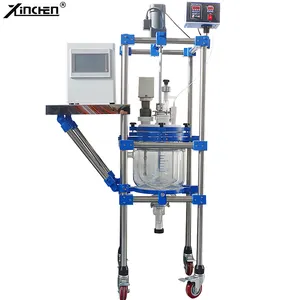 Reator de cavitação ultrassônica contínua, filtro inferior pronto para uso, jaqueta de produção de biodiesel, preço do reator ultrassônico de vidro