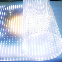 Écran LED adhésif flexible, carte PCB souple, décorations de fenêtres en verre, affichage vidéo, film LED transparent