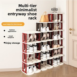 Zapatero de Plástico Duradero de Múltiples Niveles que Ahorra Espacio para Dormitorio, Entrada, Sala de Estar - Organizador de Almacenamiento de <span class=keywords><strong>Zapatos</strong></span> para el Hogar - Product Image 3