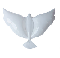 Ballons en feuille d'aluminium gonflables à l'hélium pour décoration de mariage en gros, ballons de colombe de la paix blancs pour la Saint-Valentin