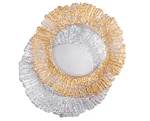 luxury wholesale designer Reff Glass charger plates wedding decoration dinner plate charge