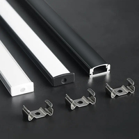 Profils d'extrusion linéaires en alliage d'aluminium KC Direct Sale avec finition anodisée et diffuseur pour bande LED