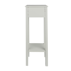Mesa Auxiliar de Madera Rústica Tallada con Tapa de MDF Blanca para Sala de Estar o Dormitorio, Mesa de <span class=keywords><strong>Noche</strong></span>, <span class=keywords><strong>Mesita</strong></span> de <span class=keywords><strong>Noche</strong></span>, Gabinete de <span class=keywords><strong>Noche</strong></span>, Blanco - Product Image 3