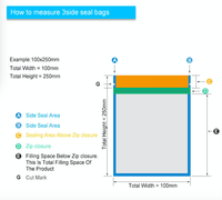 Sacs de conservation transparents prédécoupés, double couche PE PET, qualité alimentaire, 140 microns, thermoscellables, hermétiques, adaptés au congélateur, pour le riz