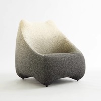 Fauteuil de détente moderne en velours Timberight - Pliable et portable avec pieds en bois pour salon, bureau à domicile, chambre à coucher