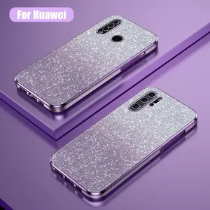 Étui de placage de paillettes dégradées de luxe pour <span class=keywords><strong>Huawei</strong></span> <span class=keywords><strong>P30</strong></span> Lite <span class=keywords><strong>Pro</strong></span> Nova 3 3i 5t femmes housse en <span class=keywords><strong>Silicone</strong></span> P Mate 30 40 60 P30lite P40 P50 - Product Image 1