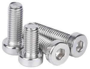 Applied Blue Nylon Patch Socket Screw Stainless <b>Steel</b> Threaded Flange Button Head Screw ISO7380 2 - Product Image 1