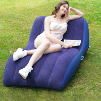 Nouveau Canapé-lit Gonflable Pliable et Portable - Chaise Inflable Floquée pour Camping en Plein Air - Vente Flash