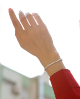 Bracelet tennis en argent sterling 925 et plaqué or 18 carats avec moissanite, style hip-hop rock, pour hommes et femmes, 12462 Fine Fashion