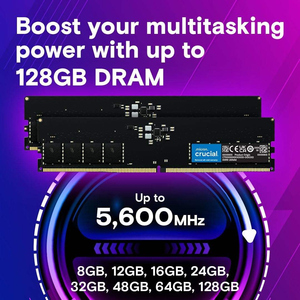 Memoria RAM DDR5 de 16 GB y 5600 MHz para Ordenador de Escritorio, UDIMM de 288 Pines, Compatible con Core para CT16G56C46U5 - Product Image 2