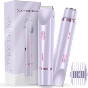 Tondeuse à cheveux électrique double tête 2-en-1, étanche IPX7, recharge TYPE-C pour l'épilation corporelle et faciale - Product Image 1