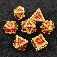 Dés de jeu polyédriques D20 multicolores à armature métallique, 1 pièce, avec chiffres audacieux pour les jeux de rôle RPG DND