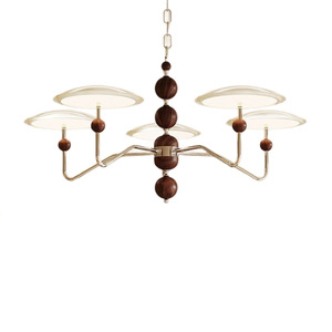 Multi Head Chandelier Led Light Source <b>E26</b> <b>Bulb</b> Base Round Shape Home Living Room Pendant Lighting - Product Image 1