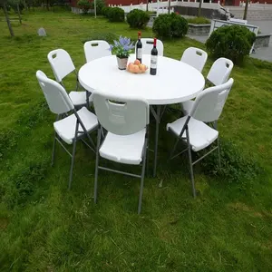 Tabelas de mesa plegável e cadeiras para evento do fornecedor chinês, 5ft 152cm, qualidade superior, preço barato