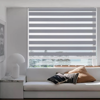 Stores zébrés motorisés intelligents à double couche, occultants jour et nuit, en tissu voile, sur mesure