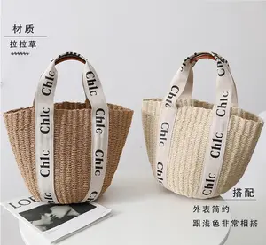 2023 Fashion Women Straw Hand-woven Messenger Bags Bohemian straw beach bag Moon Shape Resort Women Tote Bag for Summer