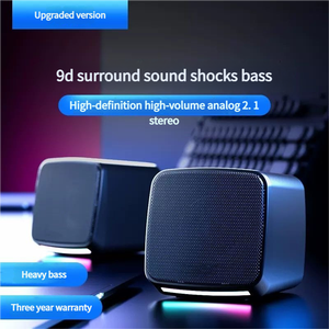 E-1078 Mini Sound Bar USB Powered RGB Lighting IPX-5 Waterproof 2.0 Channel Compact Multimedia <strong>Speaker</strong> for Computer Laptop Home - Product Image 5