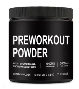 Preworkout tozu citrulline enerji geliştirme toptan özelleştirilmiş özel etiket spor takviyesi içecek