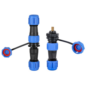 Connecteur d'aviation en cuivre étanche IP68 SP11, 2-5 broches, 5A 125V, avec écrou de <span class=keywords><strong>soudure</strong></span> arrière, fiche industrielle circulaire, montage sur panneau pour soudage - Product Image 6